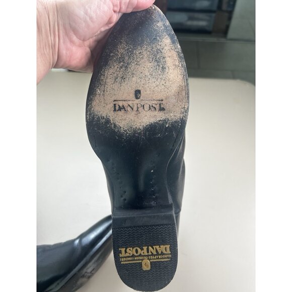 Dan Post Milwaukee DP2110 Black Leather Western Cowboy Mens Size 10 D Boots - Picture 9 of 16